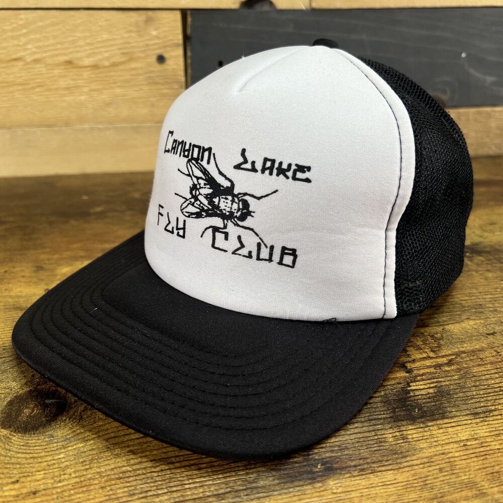 Canyon Lake Fly CLub Trucker Snapback Hat Baseball Cap Mesh